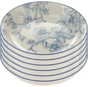 Set of 6 dessert plates Delicate Flowers 10 cm,blue