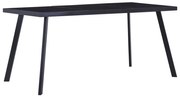vidaXL Masă de bucătărie, negru, 180 x 90 x 75 cm, sticlă securizată