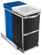 Coș de gunoi din plastic 35 l Dual - simplehuman