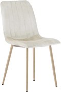 Scaun din catifea bej LAVA CAMEL BEIGE