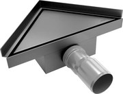 Mexen Flat-T M13 scurgere podea triunghiulară 20 x 20 cm, gri armat periat - 1E10320