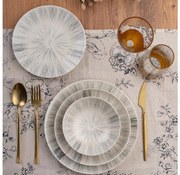 Set veselă 24 piese din porțelan, gri