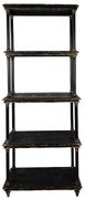 Biblioteca neagra, din lemn, aspect vintage, Rustique