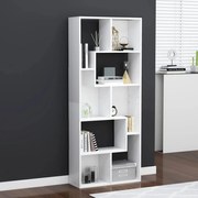 vidaXL Bibliotecă, alb, 67x24x161 cm, lemn prelucrat