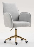 HR280K Scaun Gri Boucle cu Bază Aurie