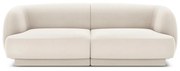 Canapea 2 locuri, Miley, Micadoni Home, BL, 184x85x74 cm, catifea, bej deschis