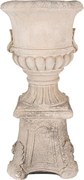 Jardinieră decorativă, bej, stil baroc, 33x33x69 cm