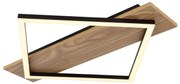 Plafoniera LED metal negru, MDF aspect de lemn BEATRIX I