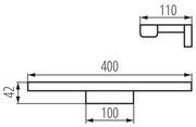 Aplică LED pentru oglindă de baie Kanlux 26683 ASTEN LED/8W/230V IP44
