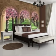 Fototapet - Peisaj cu flori (152,5x104 cm)