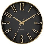 Karlsson 6016BK design ceas de perete negru,diametru 35 cm