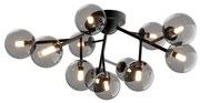 Lustra moderna design deosebit cu 12 de surse de lumina Dallas negru