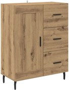 vidaXL Bufet cu sertar Stejar Artizanal 69,5 x 34 x 90 cm