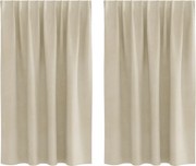 vidaXL Perdele opace 2 pcs Crem 140 x 140 cm Catifea