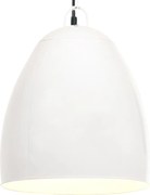 vidaXL Lampă suspendată industrială, 25 W, alb, 42 cm, E27, rotund
