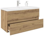 vidaXL Dulap pentru chiuvetă cu chiuvetă încorporată și robinet