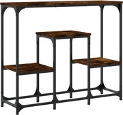 vidaXL Măsuță consolă, stejar fumuriu, 89,5x28x76 cm, lemn prelucrat