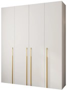Dulap de haine 200 cm Carmela 40-3 (alb + Auriu). 1126630