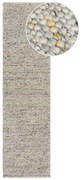 Covor tip traversă crem țesut manual din amestesc de lână 60x230 cm Minerals – Flair Rugs