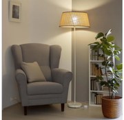 Brilagi - Lampă LED de podea CERIA 1xE27/40W/230V Ø 50 cm bej/alb