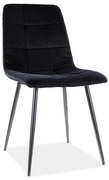 Scaun de bucaterie Mila Velvet, negru