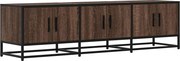 vidaXL Dulap TV, stejar maro, 150x35x41 cm, lemn prelucrat și metal