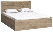 Pat matrimonial 160 cm Nature 17 (cu iluminat LED) (Stejar ribbeck). 1057921