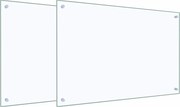 vidaXL Panou de bucătărie 2 pcs Transparent 90 x 60 cm