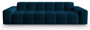 Canapea albastru-închis cu tapițerie din catifea 255 cm Kendal – Micadoni Home