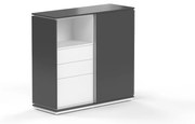 Dulap mediu Creator 123,2 x 44,5 x 115,5 cm, alb / antracit