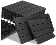 Deuba Plăci WPC - set de 11 bucăți, 30x30 cm, antracit clasic