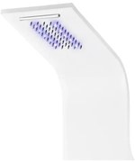 Verona || White Panel duș, oțel inoxidabil, cu termostat, iluminat cu LED
