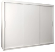 Dulap de haine 250 cm Toki (alb mat + alb mat). 1064859