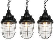 Set de 3 lămpi suspendate industriale negre - Cabin