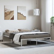 vidaXL Cadru pat metalic, alb, 150x200 cm