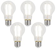 Set 5 becuri Becuri LED inteligente E27 reglabile A60 transparente 7W 806lm 2700-6500K