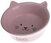 Castron ceramic Cat, rotund, roz