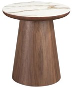 Masuta laterala marmura portelanata Walnut