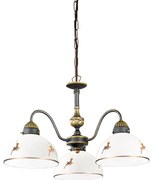 Kolarz 731.83.150 - Lustru pe lanț NONNA 3xE27/75W/230V, cu cerbi, roz auriu