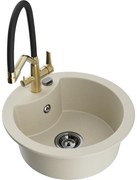 Mexen Diego chiuvetă de bucătărie din granit cu 1 compartiment cu baterie Duo, bej - 6512-69-671701-57-B