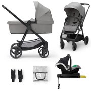 KINDERKRAFT NEWLY Classic grey 4în1 cărucior + scaun auto MINK PRO