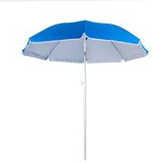 Umbrela de plaja MUHLER 2119 1008628, Ø160 cm, 195 cm inaltime, 8 spite, Protectie UV UPF 50+, Brat detasabil, Albastru