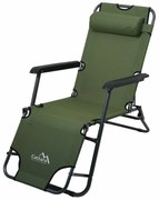 Cattara 13516 Șezlong pliabil Comfort , verde, 155x 61 cm