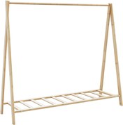 vidaXL Cuier pentru haine cu rafturi, 106x34x102 cm, bambus
