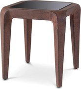 Masuta laterala LUX, Aluminiu Reciclat, Sticla Neagra, Quentin