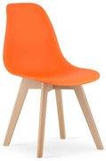Scaun KITO portocaliu cu picioare din fag