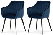 Set de scaune de sufragerie PIKA BLUE4, 2 buc