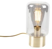 Lampă de masă de design din alamă cu sticlă fumurie - Bliss Cute
