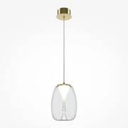 Pendul LED design decorativ Splash auriu/transparent