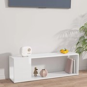 vidaXL Comodă TV, alb extralucios, 100x24x32 cm, PAL